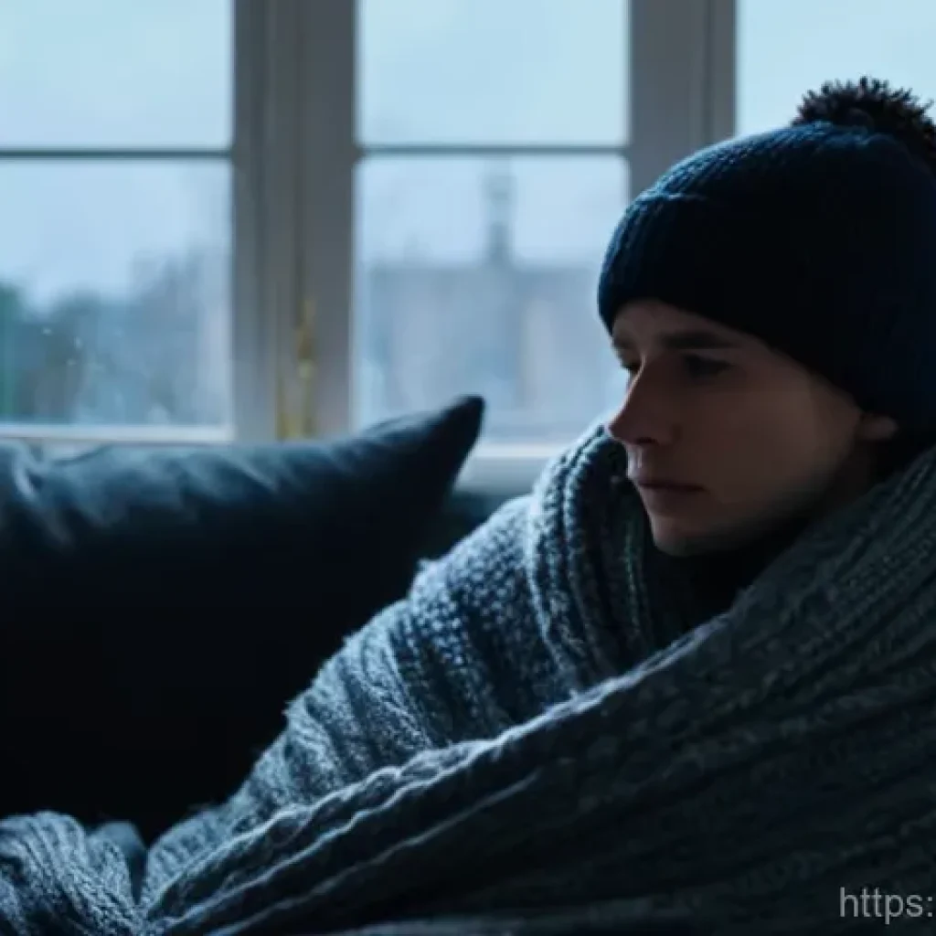 건물 단열 공사 - **Image Prompt 1: The Uncomfortable Home**
    A young adult, wearing a thick sweater and wrapped in...