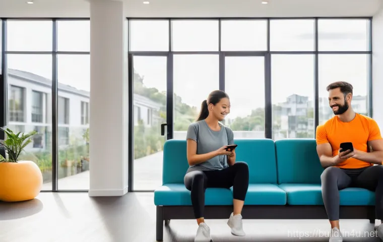 공용 부대시설 예약 시스템 - **Prompt 1: Seamless Smart Booking in a Modern Apartment Community**
"A young, diverse couple in...